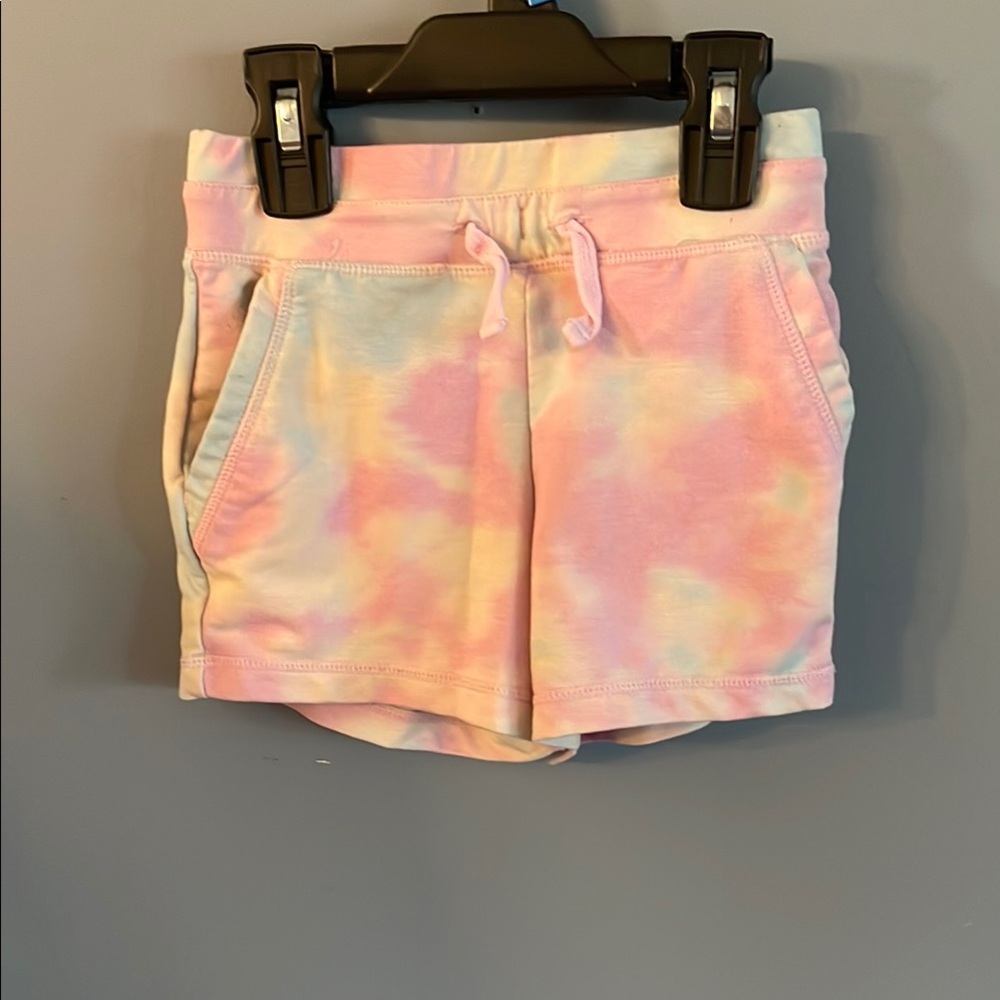 Pink and Blue Tie-Dye Casual Shorts